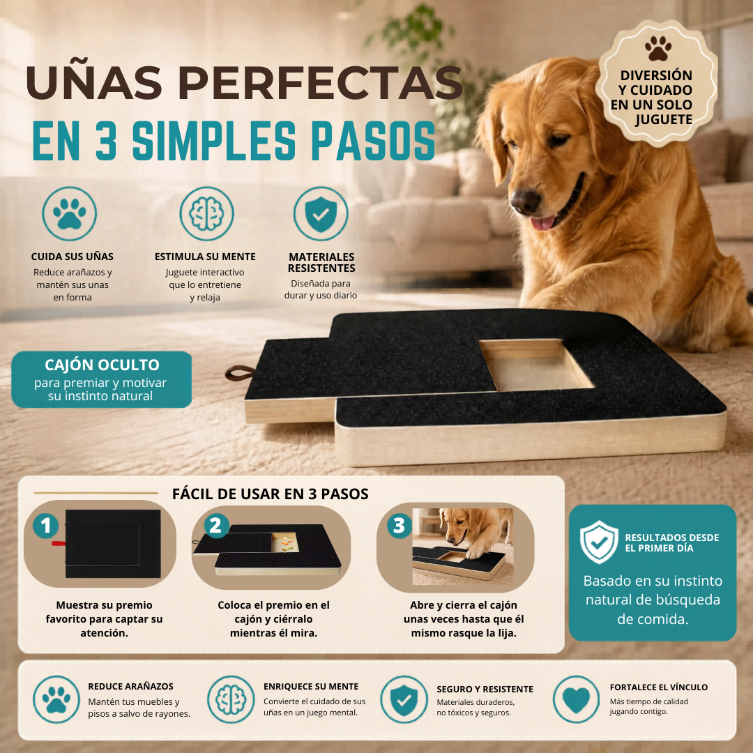 Tabla Limadora Interactiva Garras para Perros
